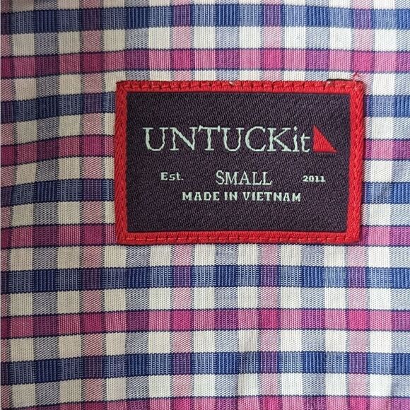 Untuckit men's plaid shirt - Picture 3 of 6